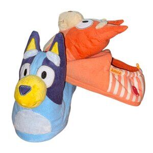 Ground Up Kids' Bluey and Bingo 3D Head Slippers-Size 4/5-GUC